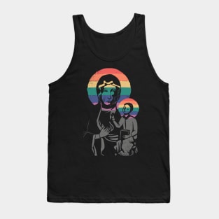 Virgin Mary with rainbow - LGBTQ Style Tank Top